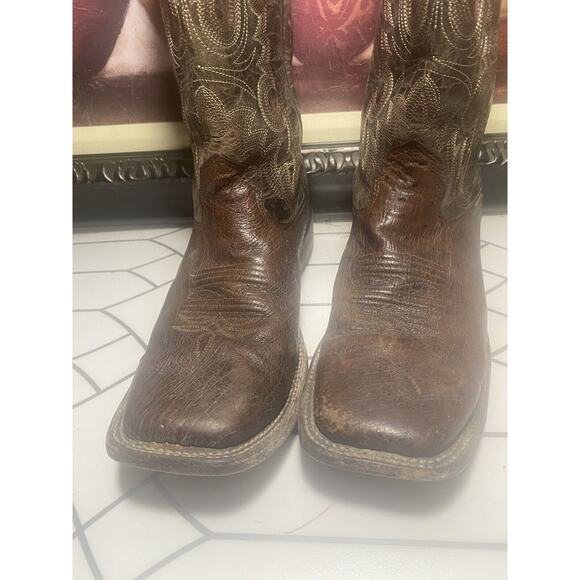 CAVENDER\'S Brown Leather Cowboy BOOTS Men’s Size 11 D main image 6